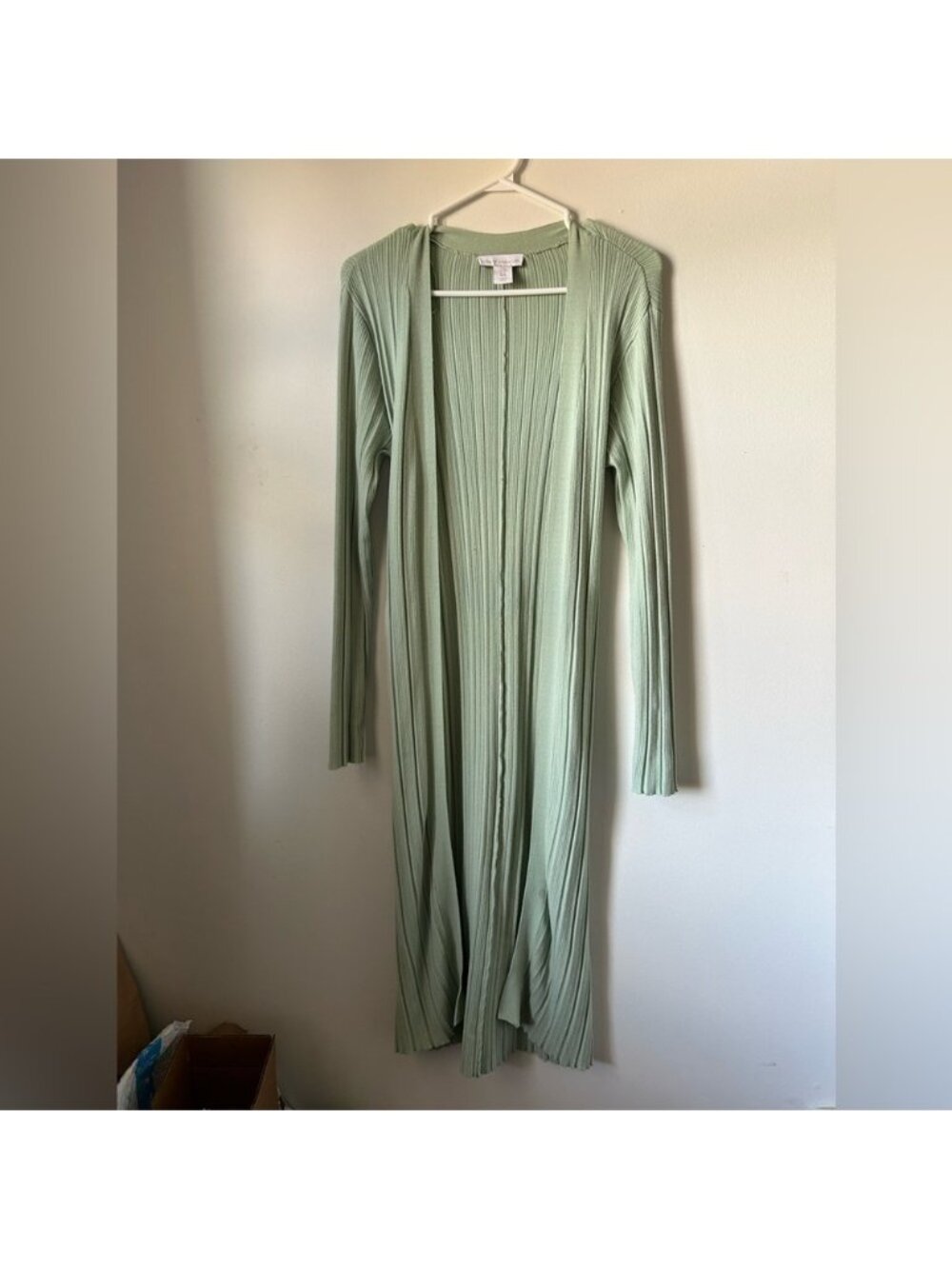 House of Harlow 1960 Mint Green Long Ribbed Tie Up Cardigan